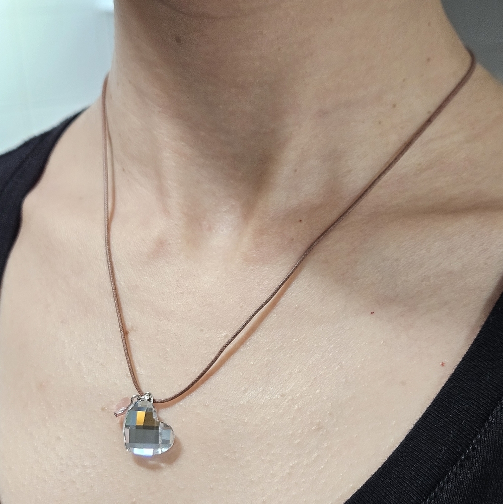 Swarovski Crystal Heart Pendant Necklace - Picture 2 of 4
